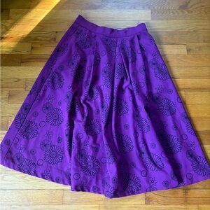 Bettie page circle skirt with pockets floral